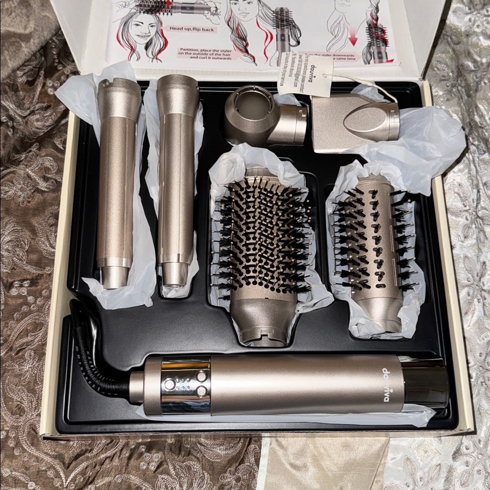 Douviva Professional 6-in-1 Multifunctional Hair Styler dryer with attachments
